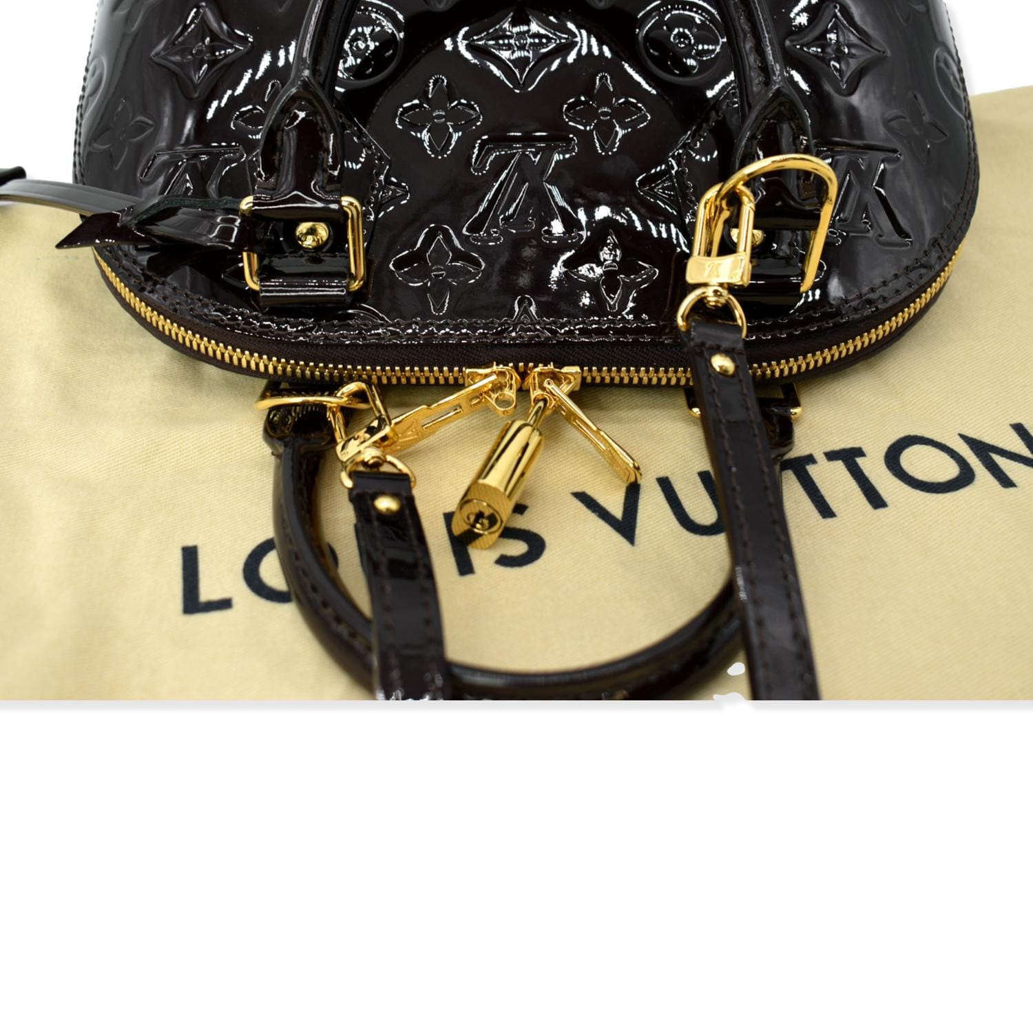 Louis Vuitton Amarante Monogram Vernis Alma BB Bag Louis Vuitton