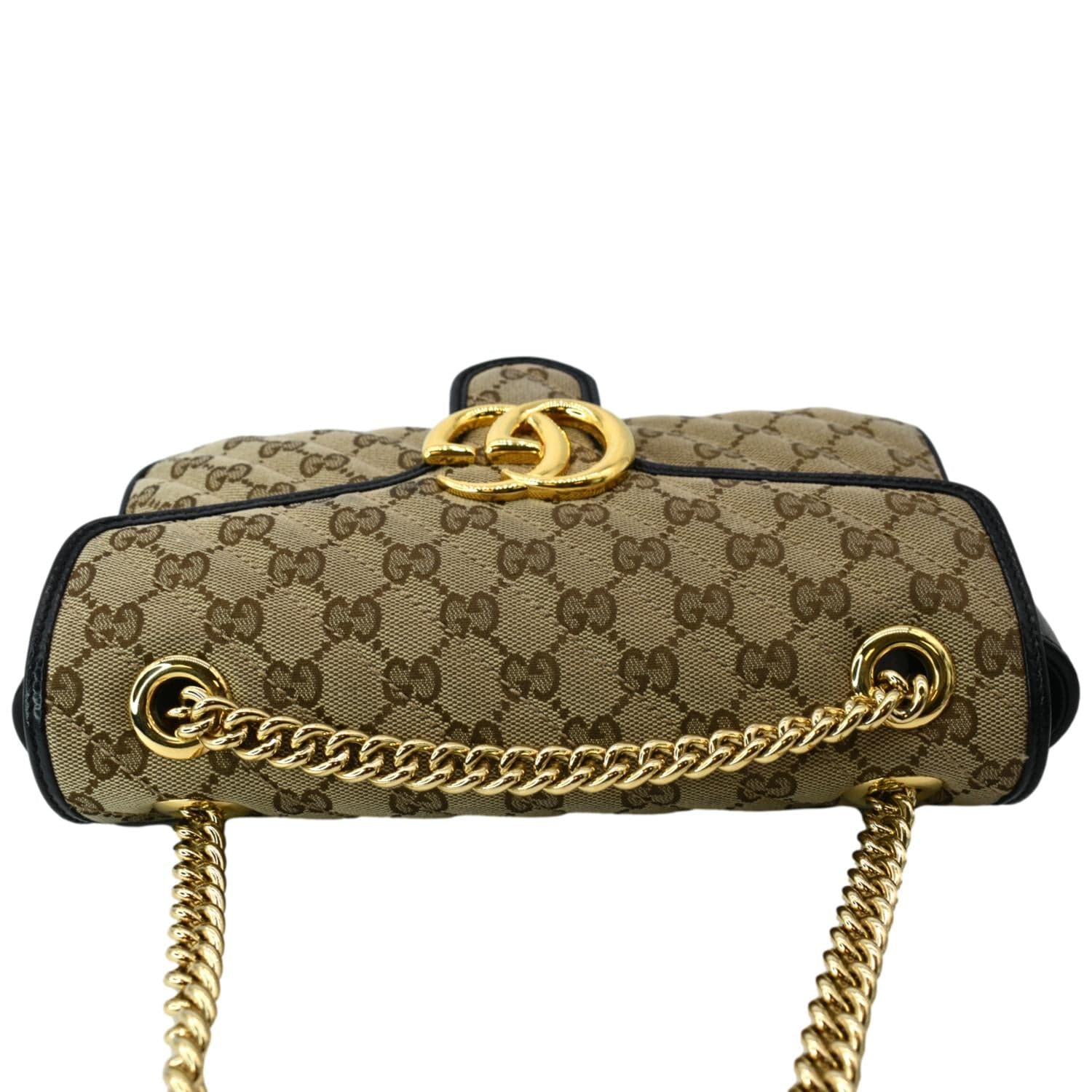 443497 Gucci GG Marmont Small Shoulder Bag-Beige/ebony