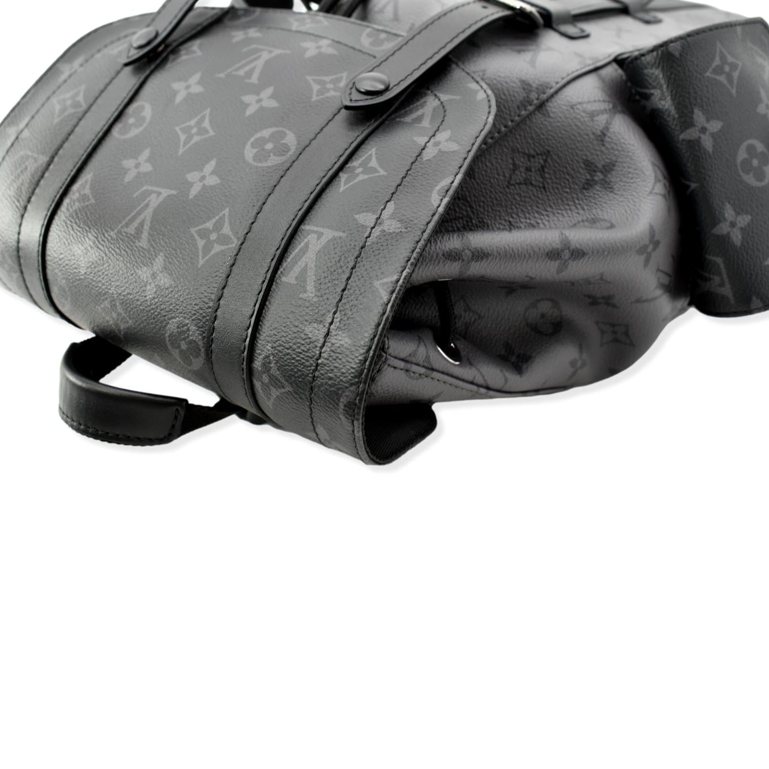 lv backpack black and grey
