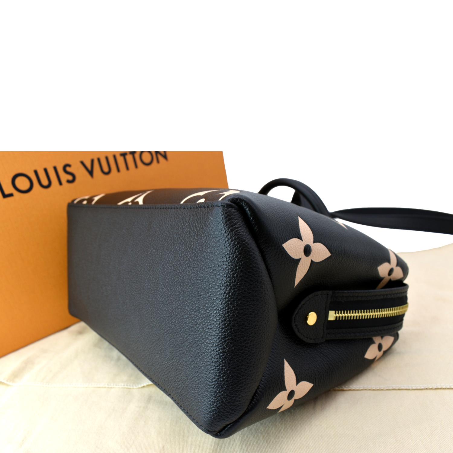 Louis+Vuitton+Petit+Palais+Crossbody+Black%2FBeige+Leather for