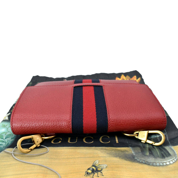 Preloved Gucci Totem Web Leather Clutch Bag Red - Buy Now