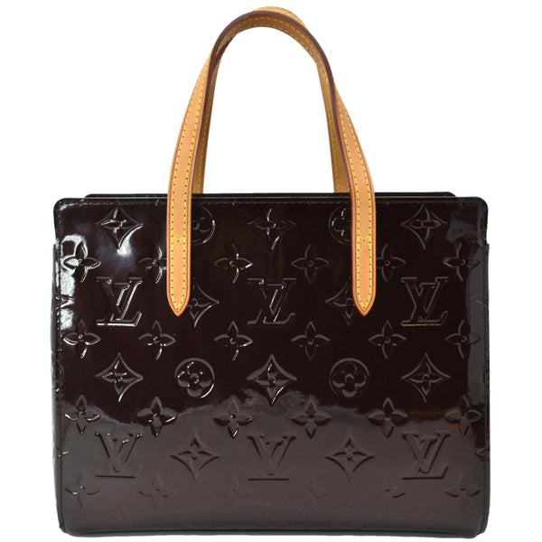 LOUIS VUITTON Catalina Vernis Leather Satchel Bag Amarante