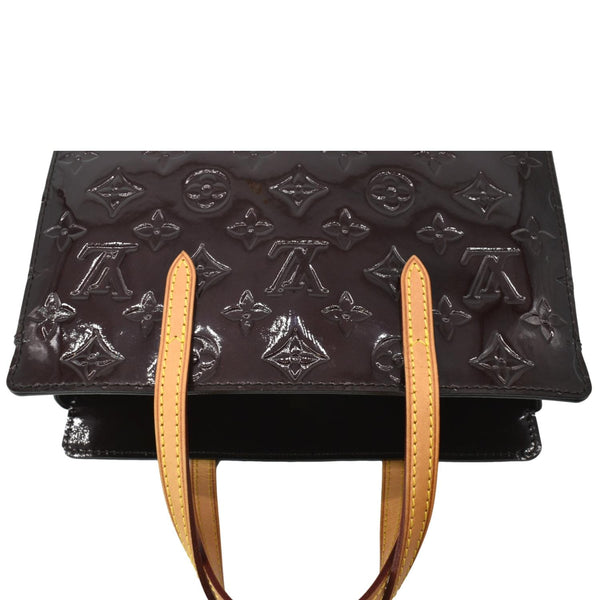 LOUIS VUITTON Catalina Vernis Leather Satchel Bag Amarante