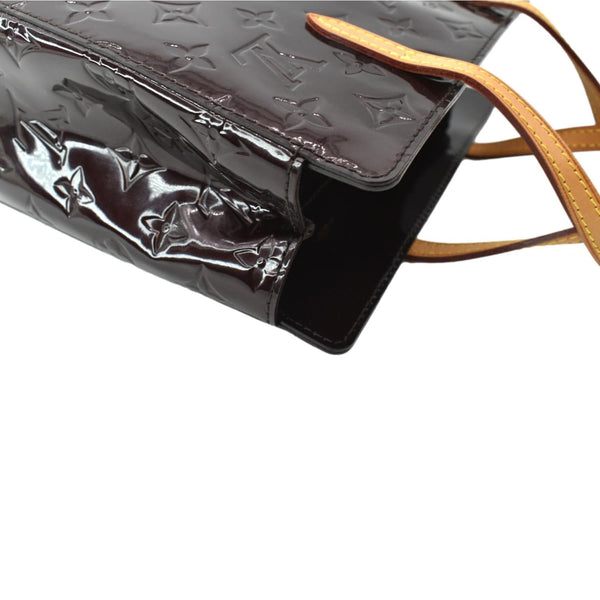 LOUIS VUITTON Catalina Vernis Leather Satchel Bag Amarante