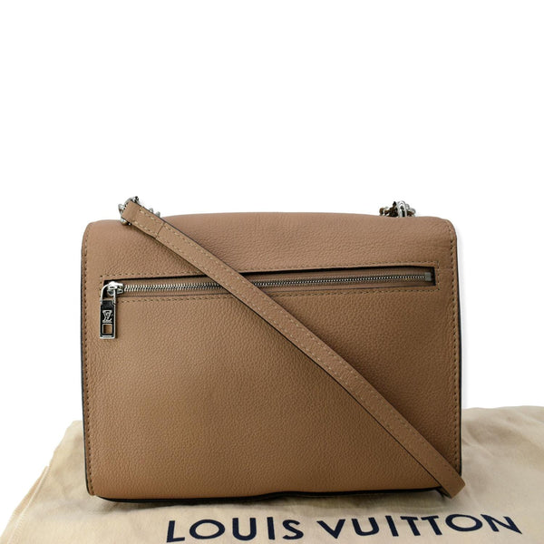 LOUIS VUITTON Mylockme Chain Calf Leather Chain Shoulder Bag Taupe
