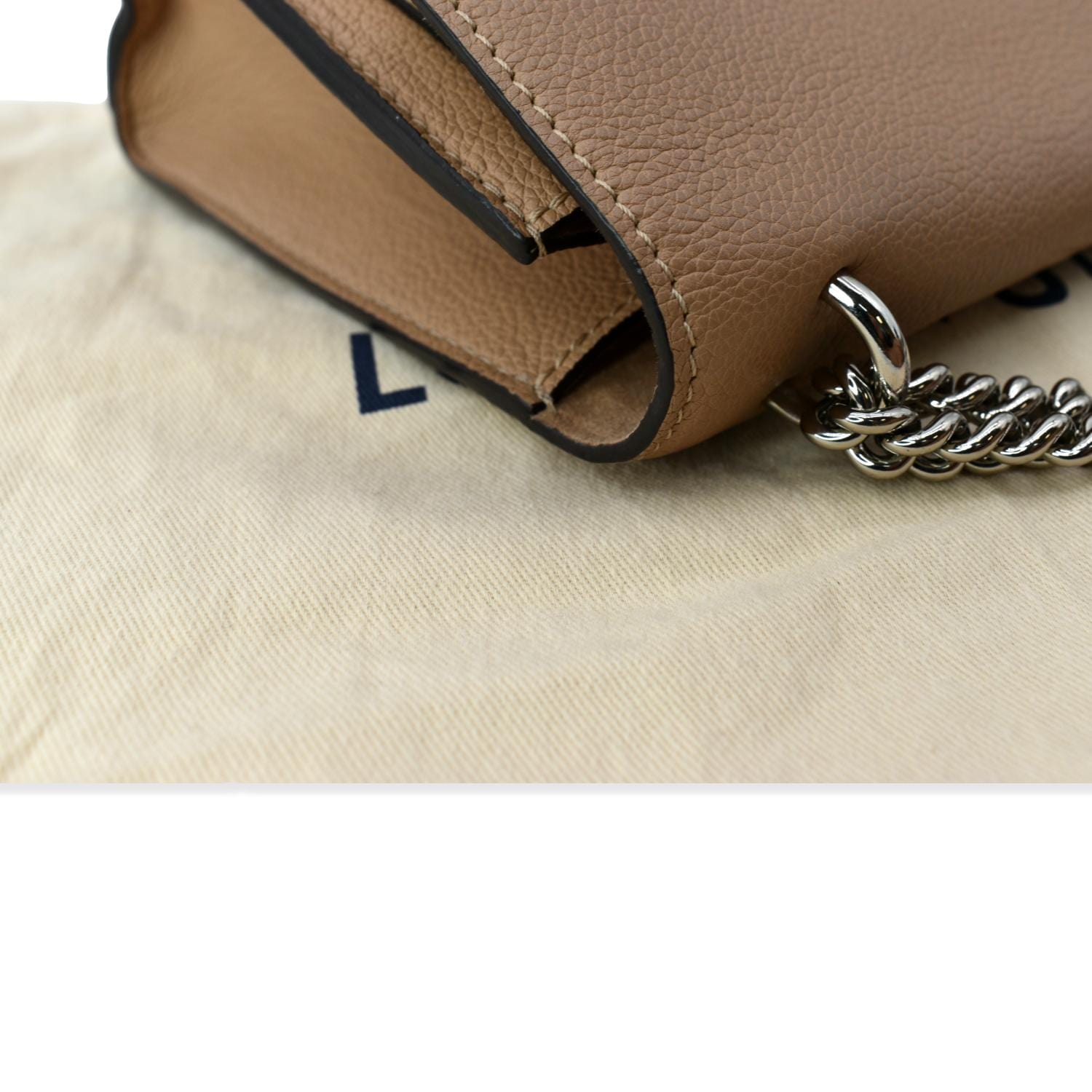 Louis Vuitton Mini Mylockme with chain pochette Beige Leather ref