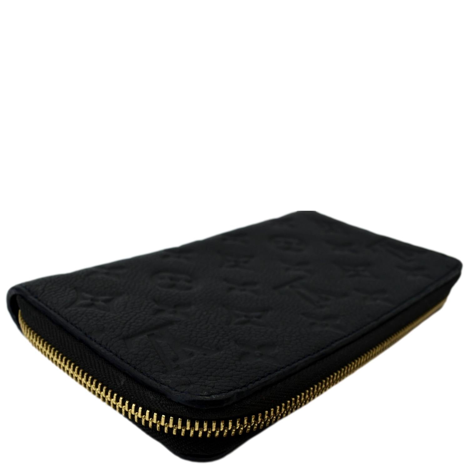louis-vuitton zippy wallet black leather