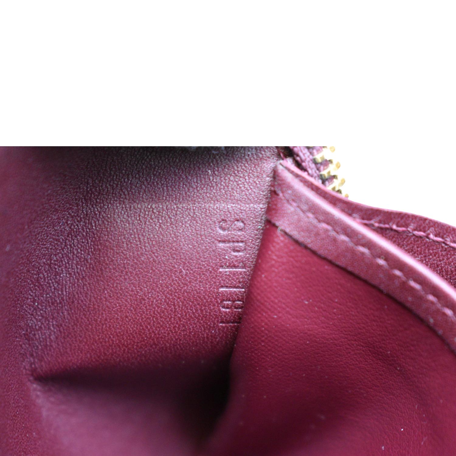 LOUIS VUITTON Monogram Vernis Zippy Wallet Amarante