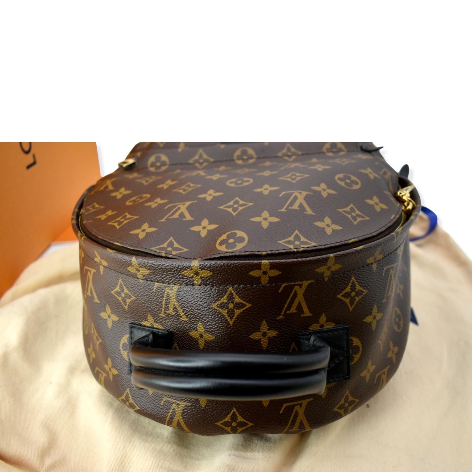 louis vuitton backpack that has snaps LOUIS VUITTON Palm Springs MM Monogram Canvas Backpack Brown
