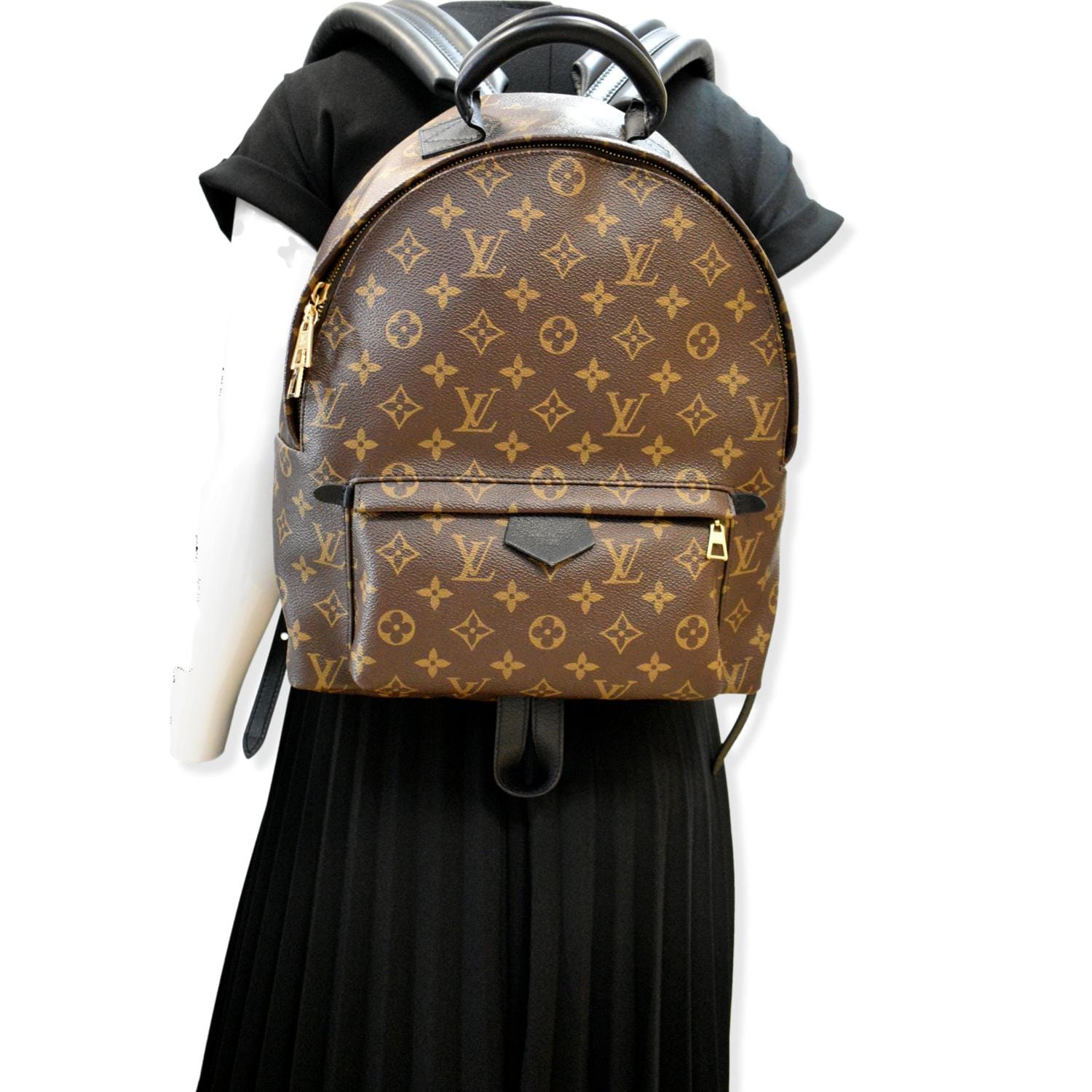 LOUIS VUITTON Palm Springs MM Monogram Canvas Backpack Brown LOUIS VUITTON Palm Springs MM Monogram Canvas Backpack Brown