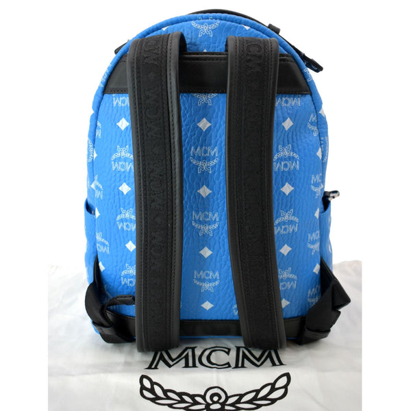 MCM Stark Classic Visetos Canvas Monsieur Backpack Light Blue-DDH