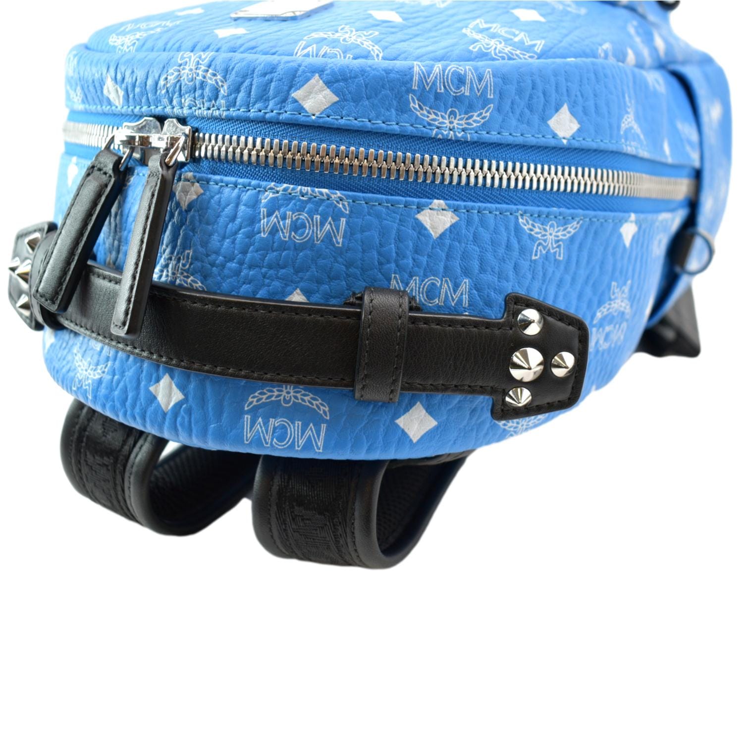 MCM Visetos Medium Stark Backpack Navy Blue 1234992