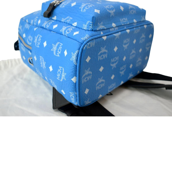 MCM Stark Classic Visetos Canvas Backpack Light Blue-DDH