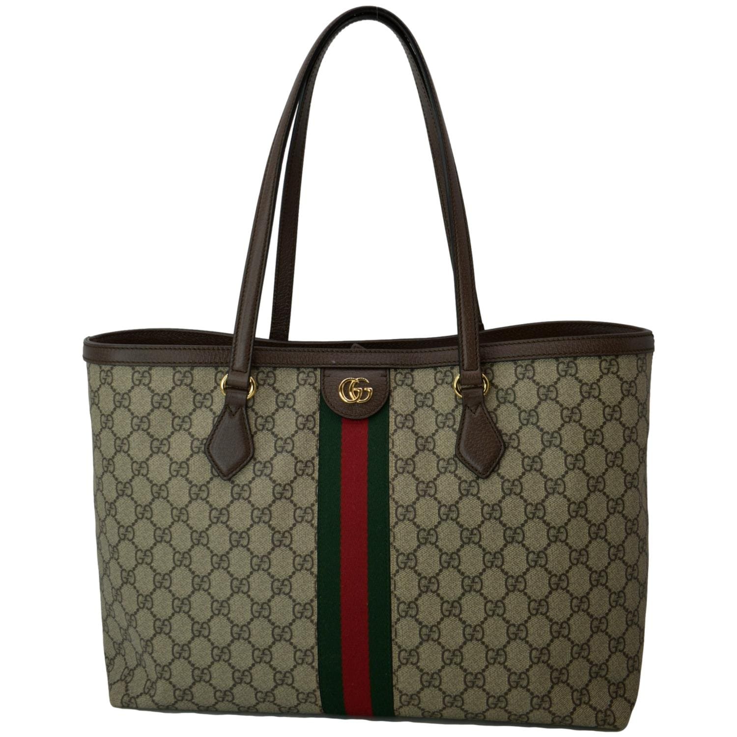 GUCCI Ophidia Medium GG Supreme Canvas Tote Bag Beige 631685