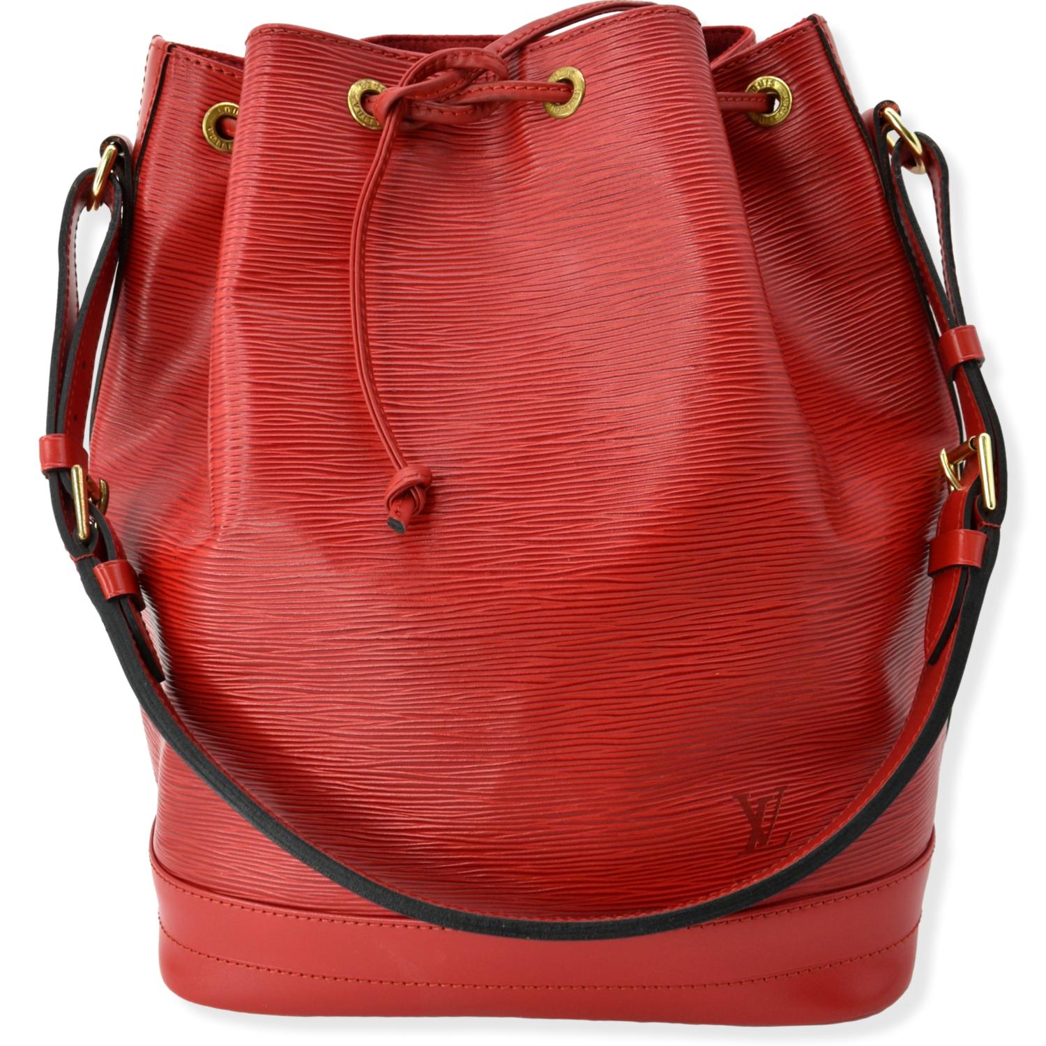 Louis Vuitton Noé PM shoulder bag in red and black epi leather, gold  hardware