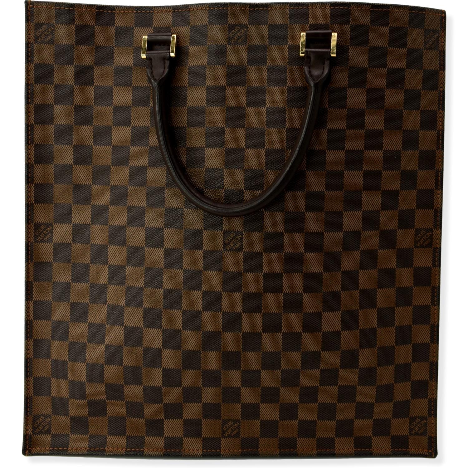 Louis Vuitton Sac Plat Leather Tote Bag