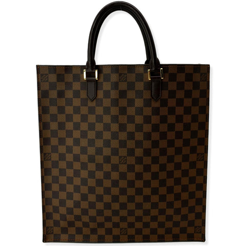 LOUIS VUITTON Venice Sac Plat Damier Ebene Tote Bag Brown