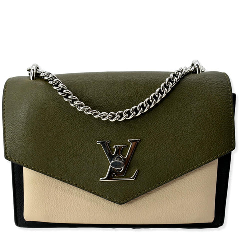 LOUIS VUITTON Mylockme Chain Calf Leather Chain Shoulder Bag Green - New Year Deals