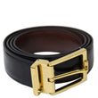 SALVATORE FERRAGAMO Gancini Buckle Reversible Belt Black Size 36