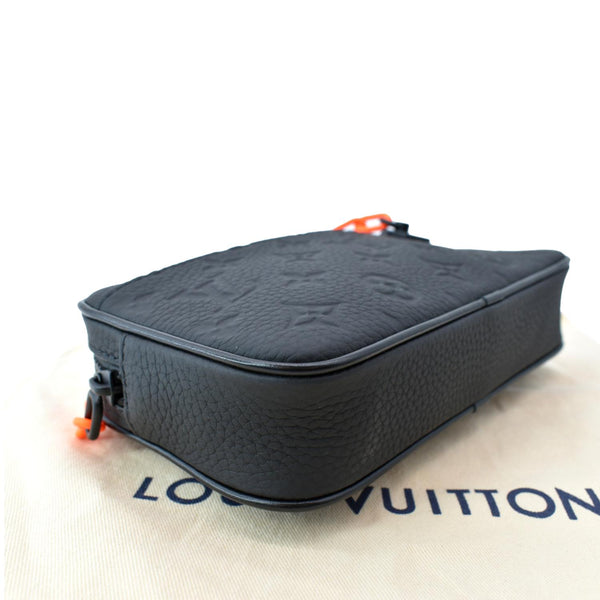 LOUIS VUITTON Volga Monogram Empreinte Chain Pochette Bum Bag Black
