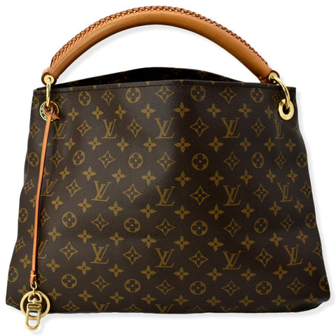 LOUIS VUITTON Artsy MM Monogram Canvas Hobo Bag Brown