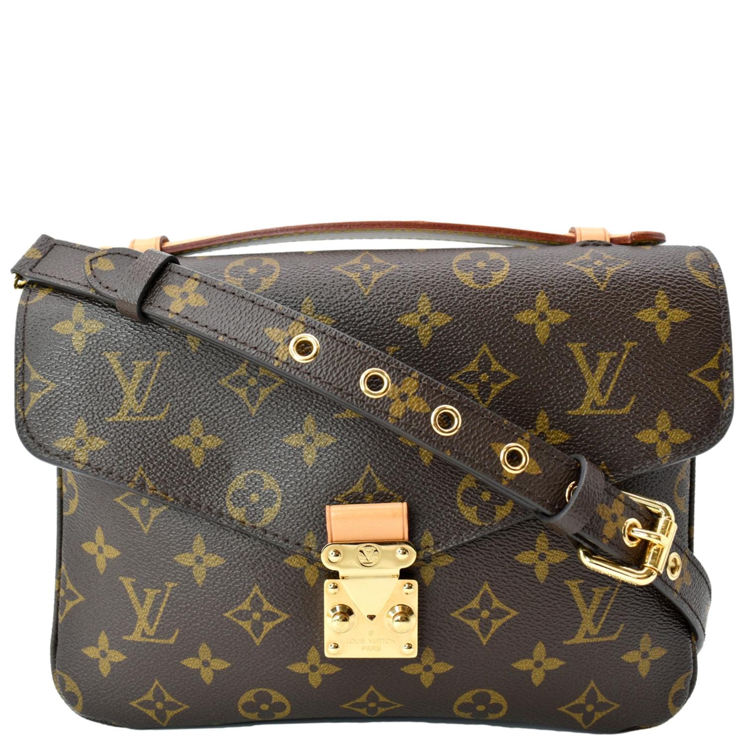 LOUIS VUITTON Metis Pochette Monogram Canvas Crossbody Bag Brown