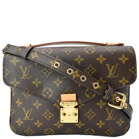 LOUIS VUITTON Metis Pochette Monogram Canvas Crossbody Bag Brown