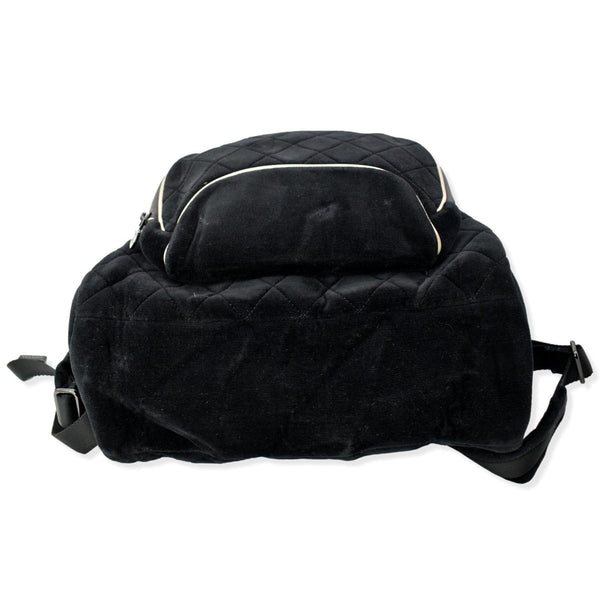 Chanel Coco Neige Front Pocket Quilted Velvet Backpack Bag