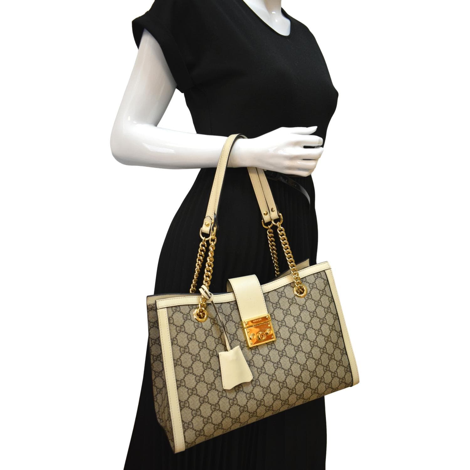 Padlock GG Supreme Canvas Medium Shoulder Bag – Poshbag Boutique