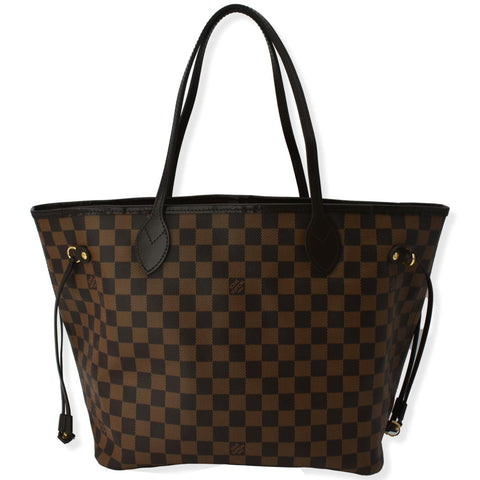 LOUIS VUITTON  Neverfull MM Damier Ebene Tote Bag Brown