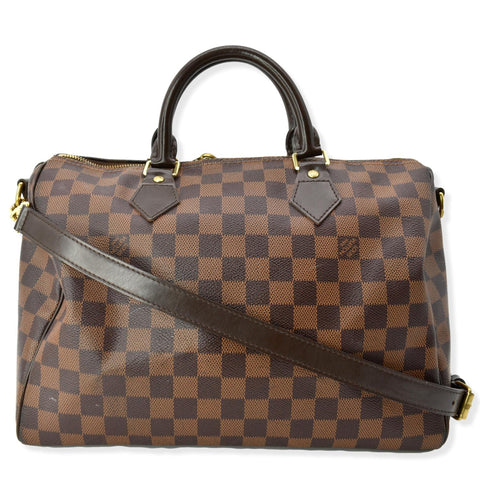 LOUIS VUITTON  Speedy 30 Bandouliere Damier Ebene Satchel Bag Brown - Hot Deals