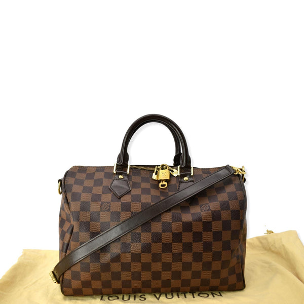 LOUIS VUITTON  Speedy 30 Bandouliere Damier Ebene Satchel Bag Brown - Hot Deals