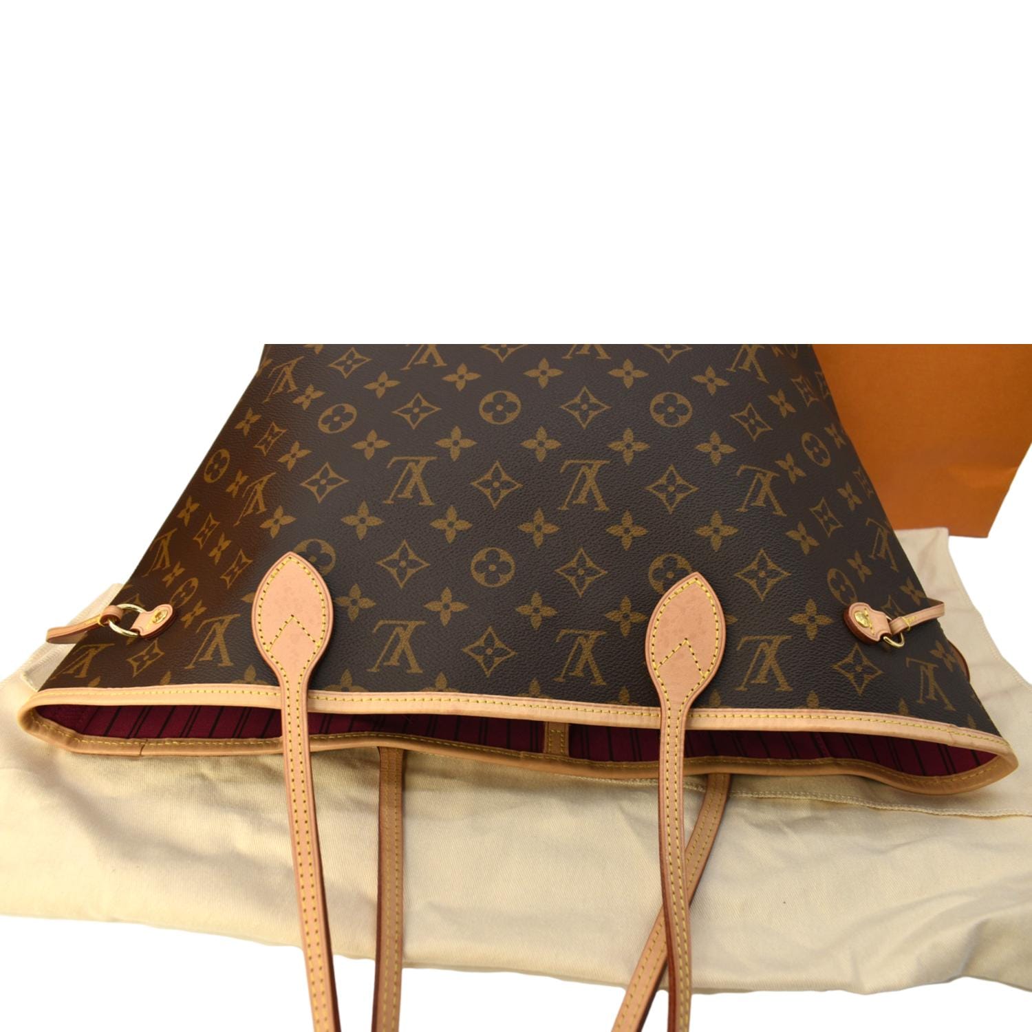 Neverfull Louis Vuitton Handbags Brown Leather ref.47358 - Joli Closet