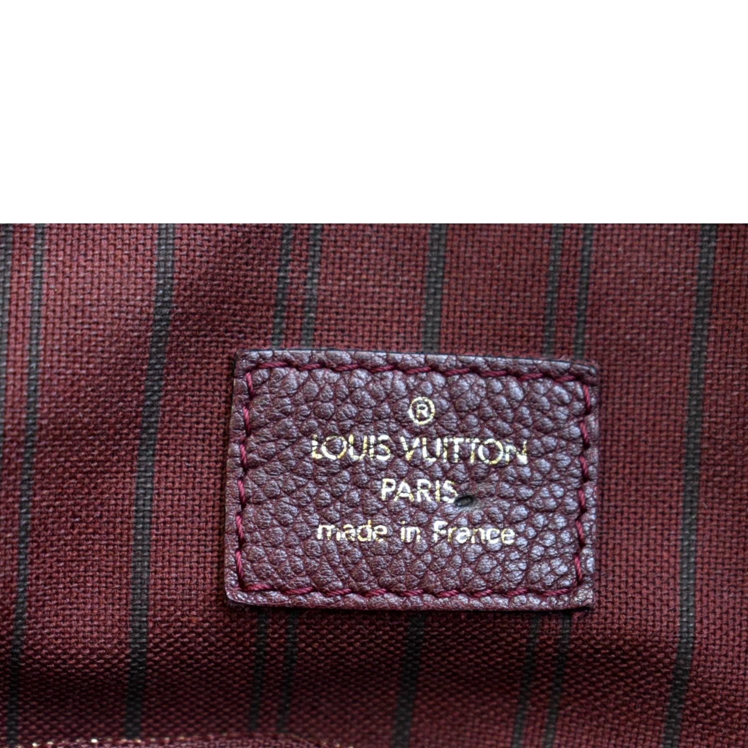 LOUIS VUITTON Lumineuse GM Monogram Empreinte Shoulder Bag Red