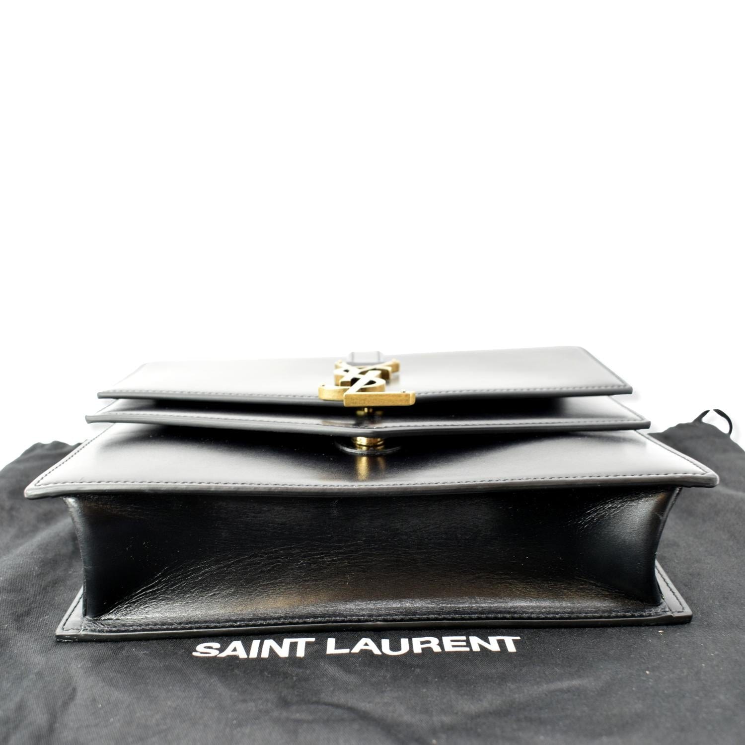 Saint Laurent Burgundy Smooth Leather Medium Sulpice