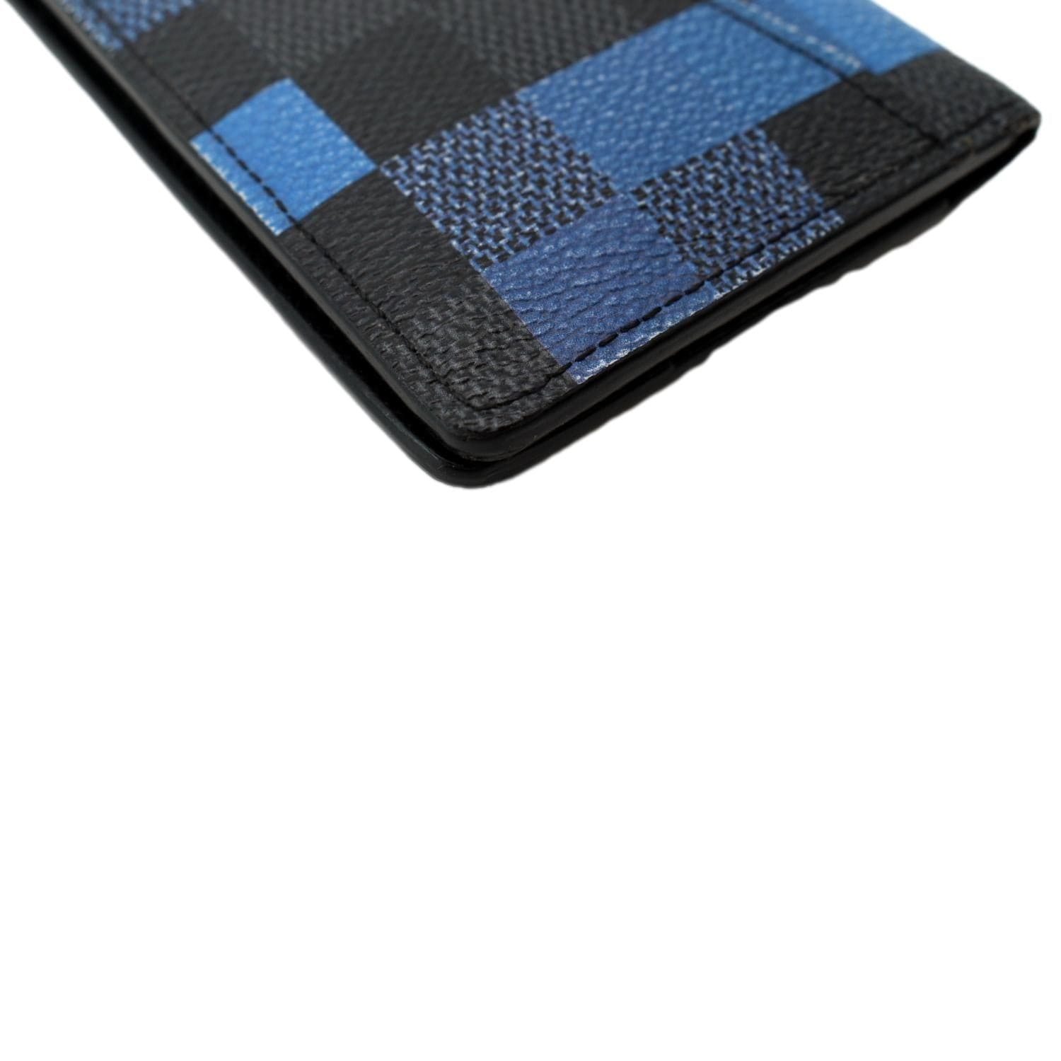 Pre-owned Louis Vuitton Pocket Organizer Damier Graphite Pixel Blue, ModeSens