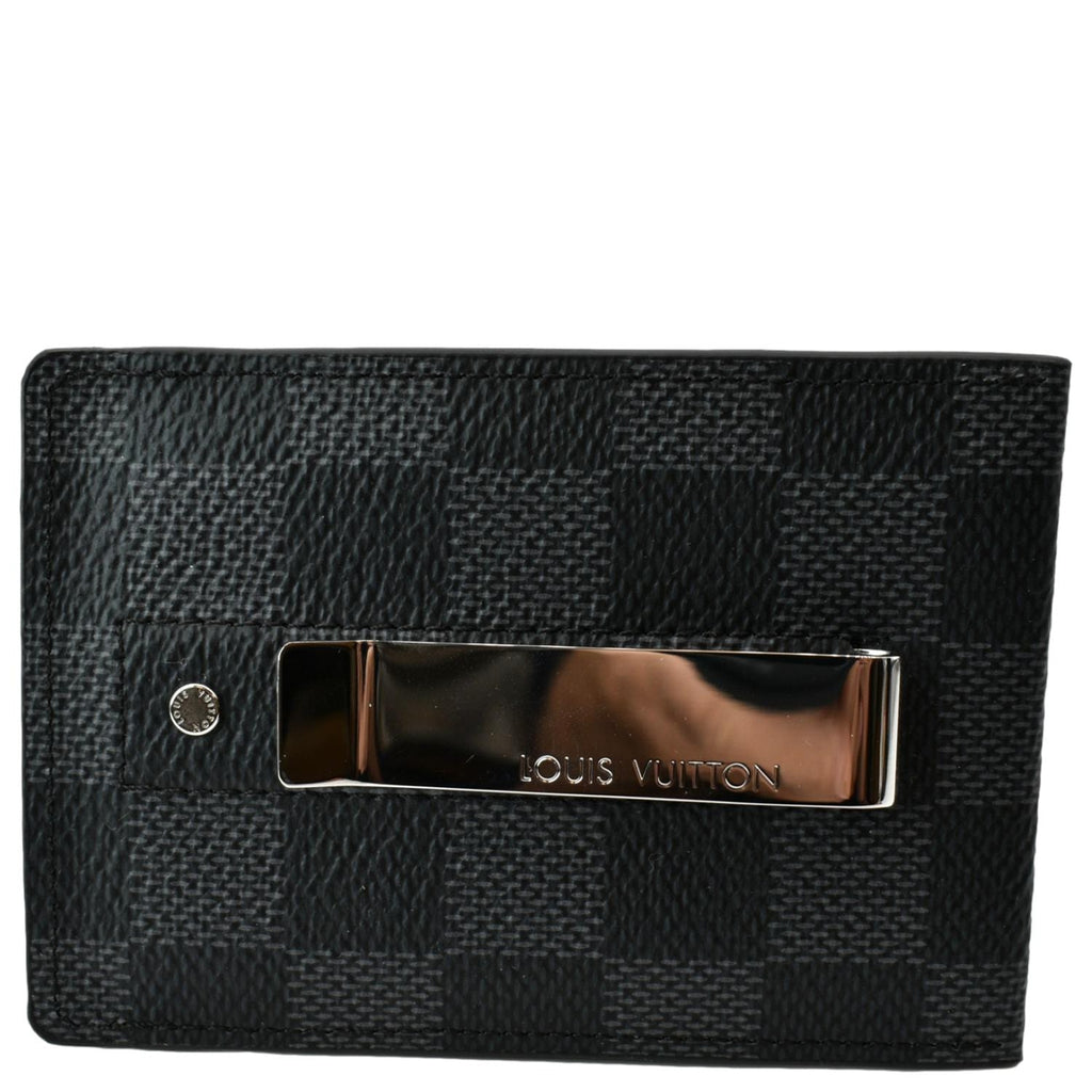 Louis Vuitton Pince Damier Graphite Card Holder Black