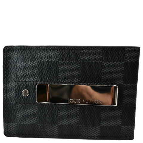 Louis Vuitton Pince Damier Graphite Card Holder Black
