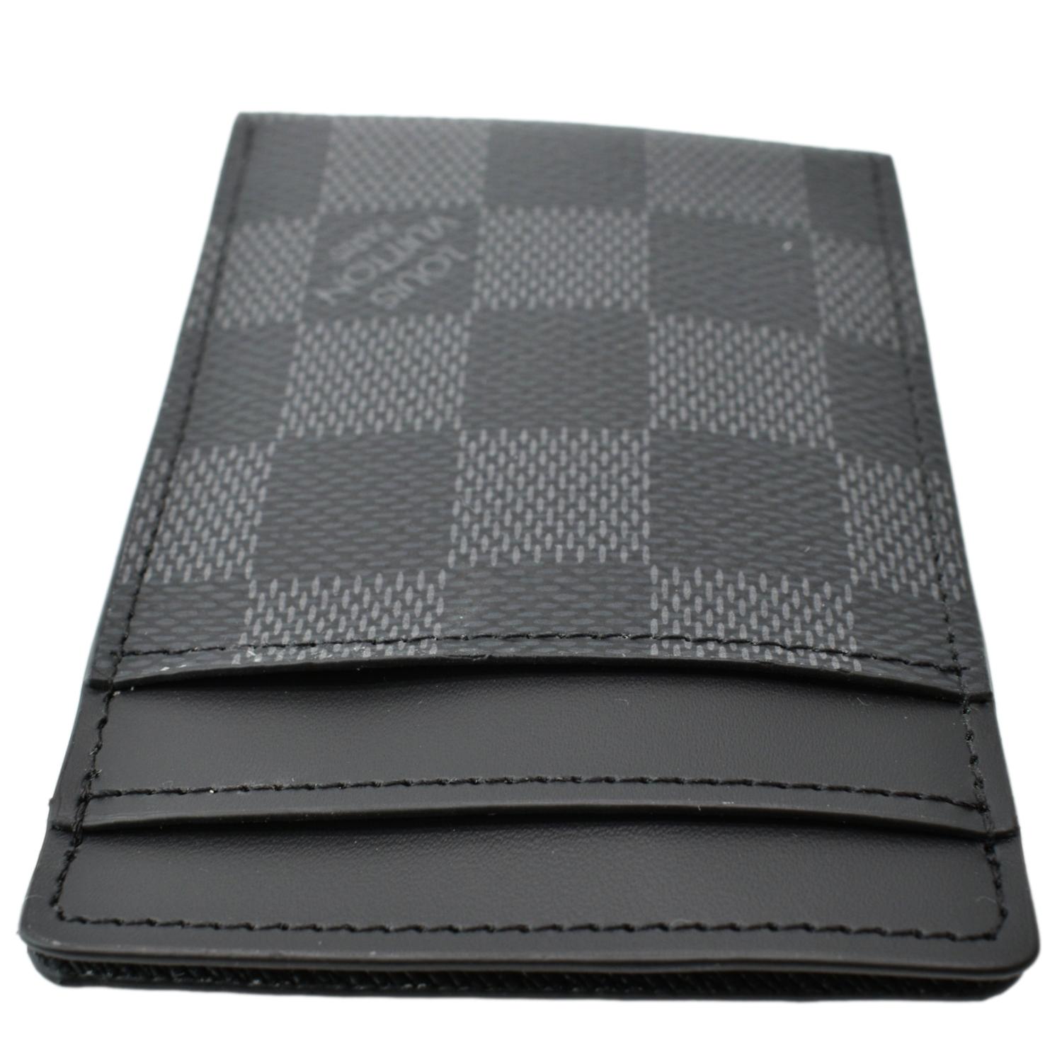 Louis Vuitton Pince Damier Graphite Card Holder Black