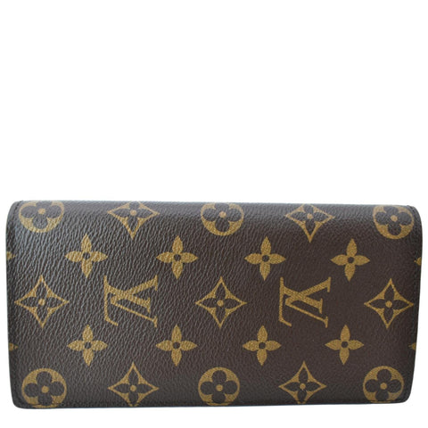 LOUIS VUITTON Brazza Monogram Canvas Bifold Long Wallet Brown