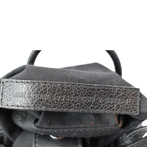 BALENCIAGA Leather Phone Holder Shopping Tote Shoulder Bag Black