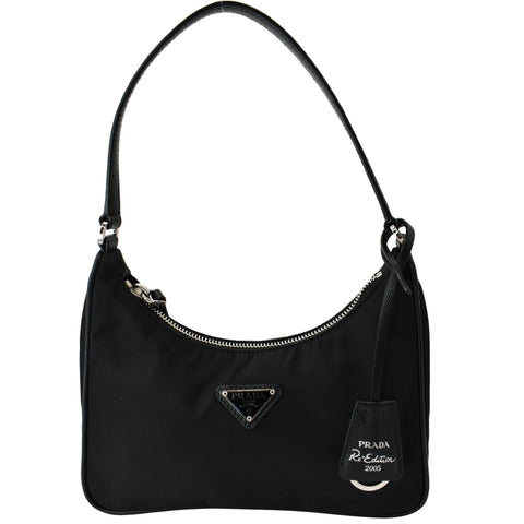 PRADA Re-Edition 2005 Mini Nylon Shoulder Bag Black