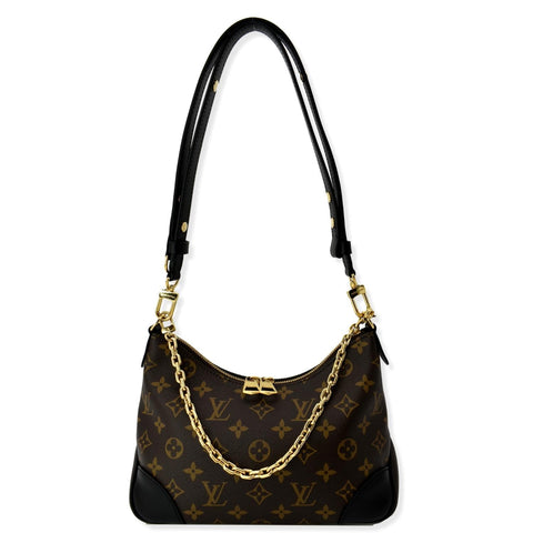 LOUIS VUITTON Boulogne NM Monogram Canvas Shoulder Bag Brown