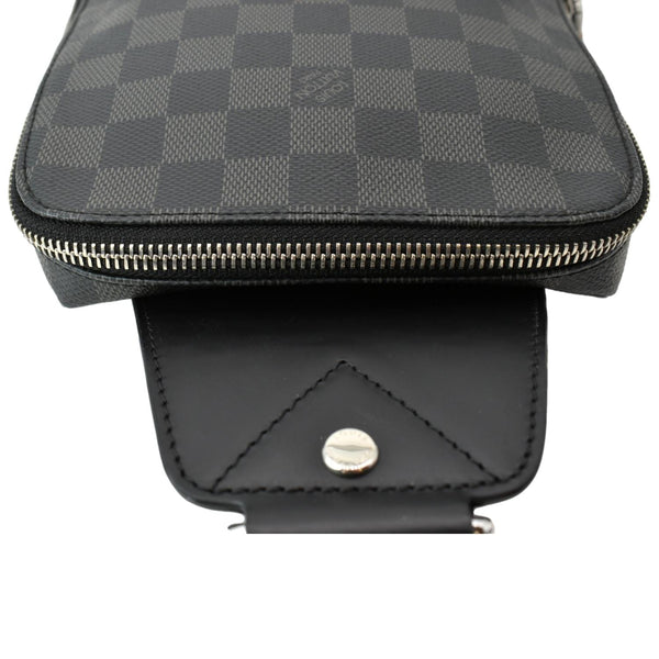LOUIS VUITTON Avenue Sling Damier Graphite Backpack Bag Black