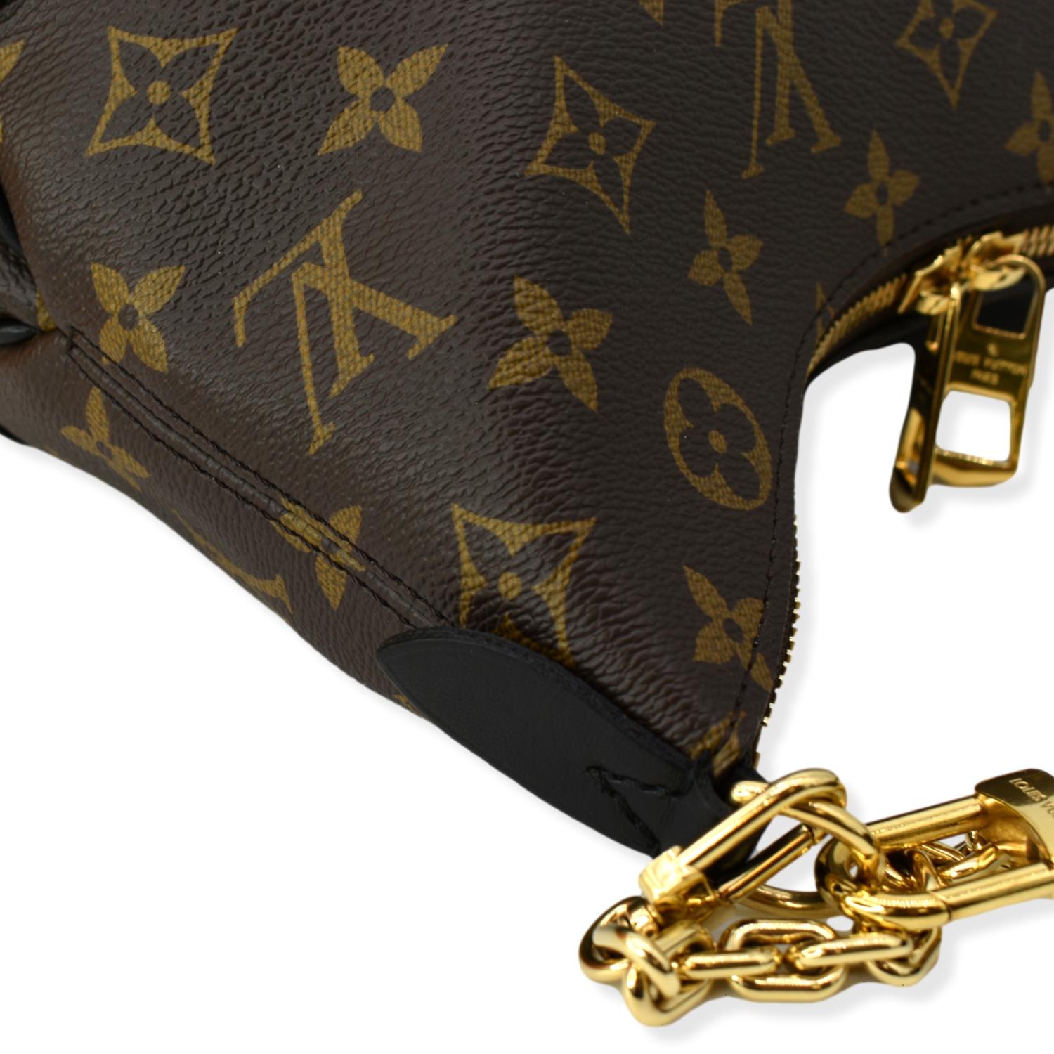 Louis Vuitton, Bags, Louis Vuitton Boulogne Bag With Gold Chain And Black  Leather Strap
