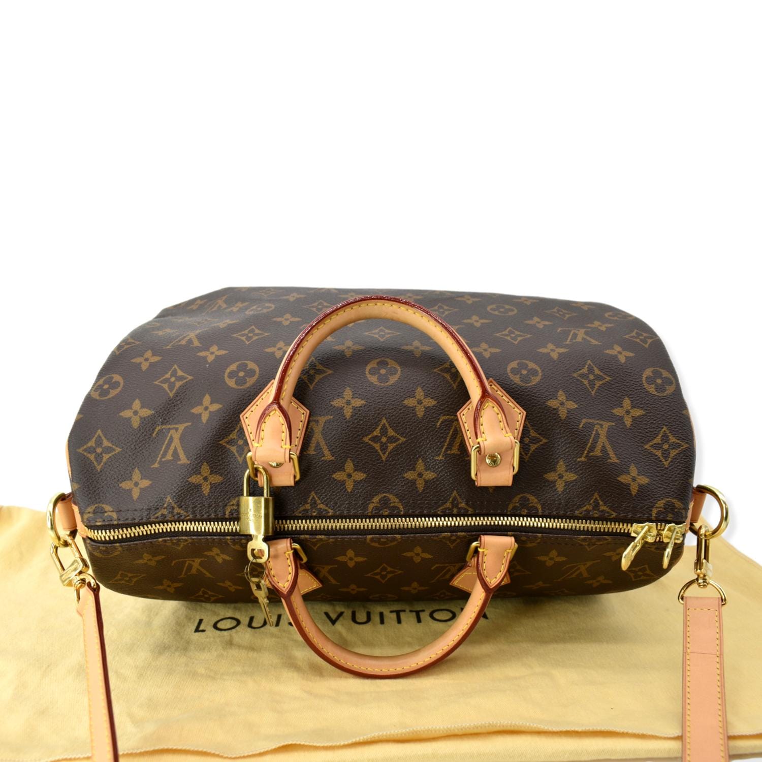 Louis Vuitton Speedy 35 handbag in Monogram canvas customized Lovely  Audrey  For Sale at 1stDibs