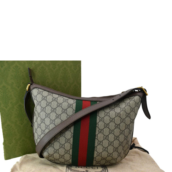 GUCCI Ophidia Small GG Supreme Canvas Shoulder Bag Beige 598125
