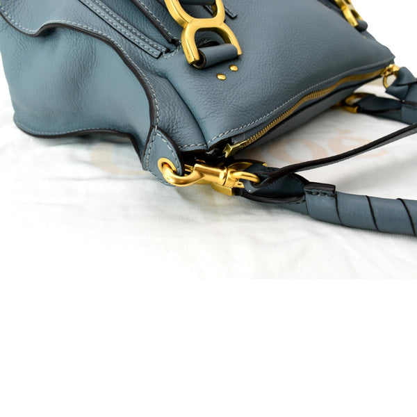 CHLOE Marcie Medium Leather Shoulder Bag Light Blue