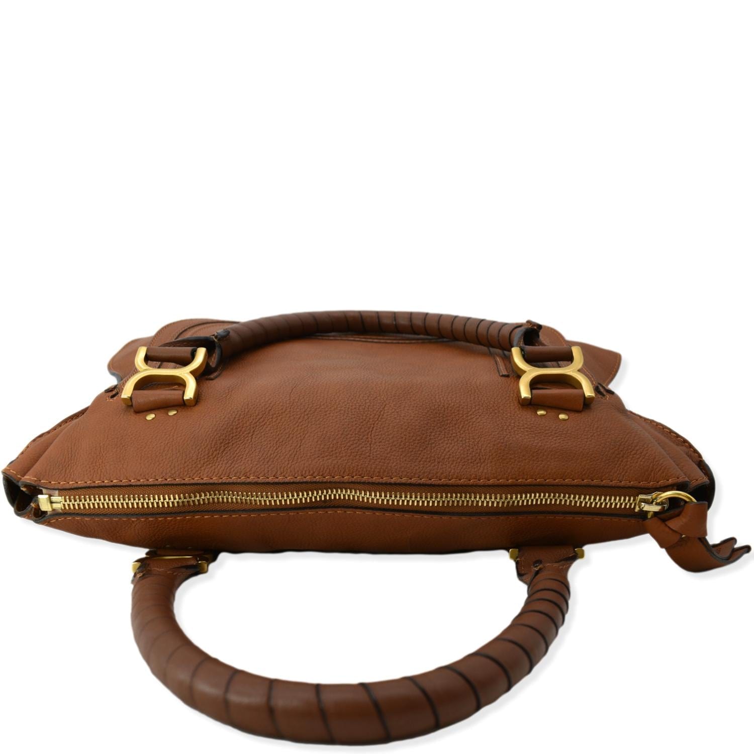 CHLOE Marcie Large Calfskin Leather Shoulder Bag Tan