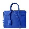 YVES SAINT LAURENT Sac de Jour Leather Shoulder Bag Blue-DDH